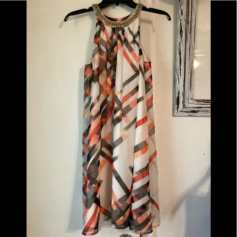 Vince Camuto Sleeveless Accented Dress Sz 0